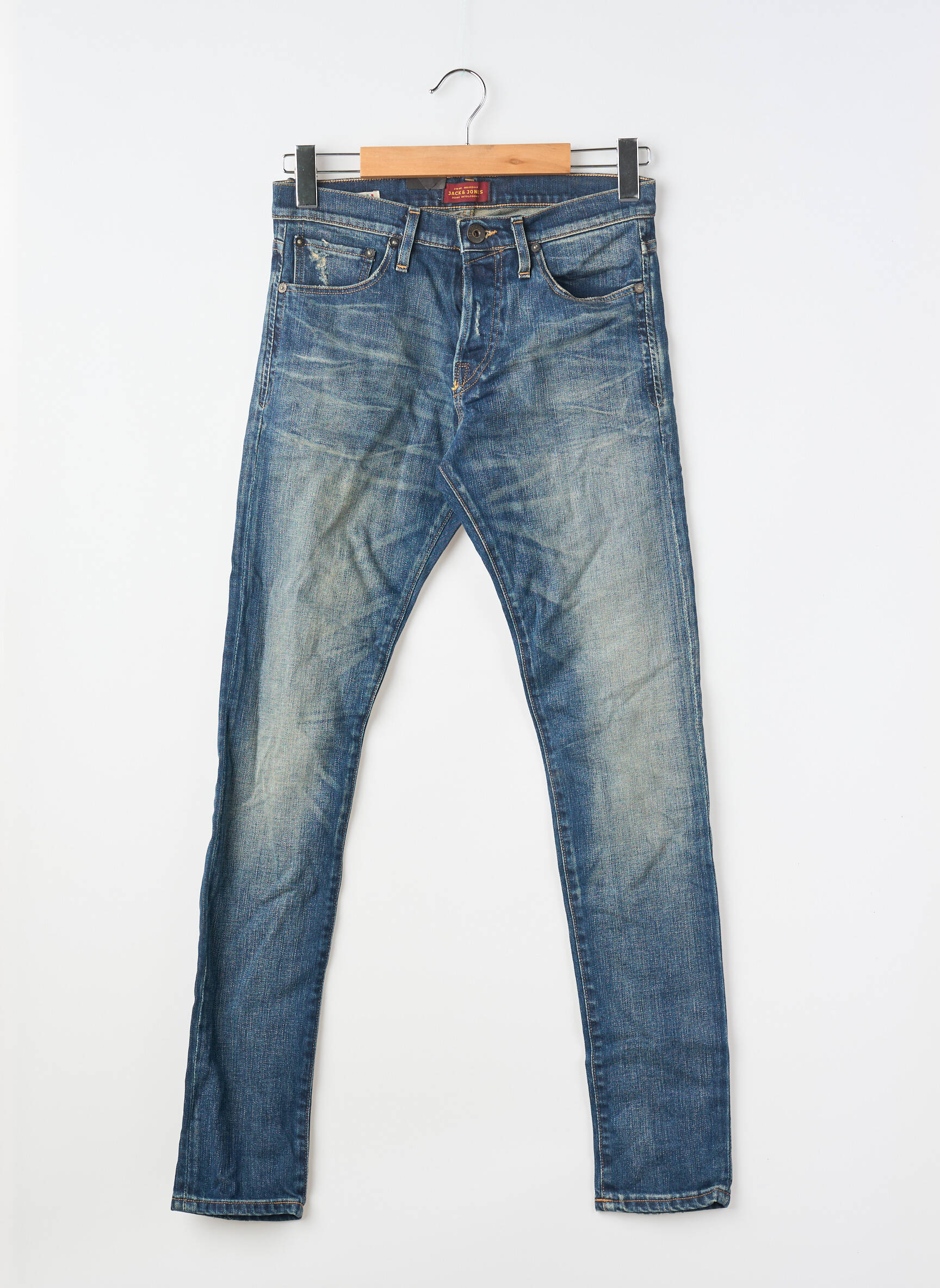 Lieknos džinsai mėlyna JACK & JONES vyras