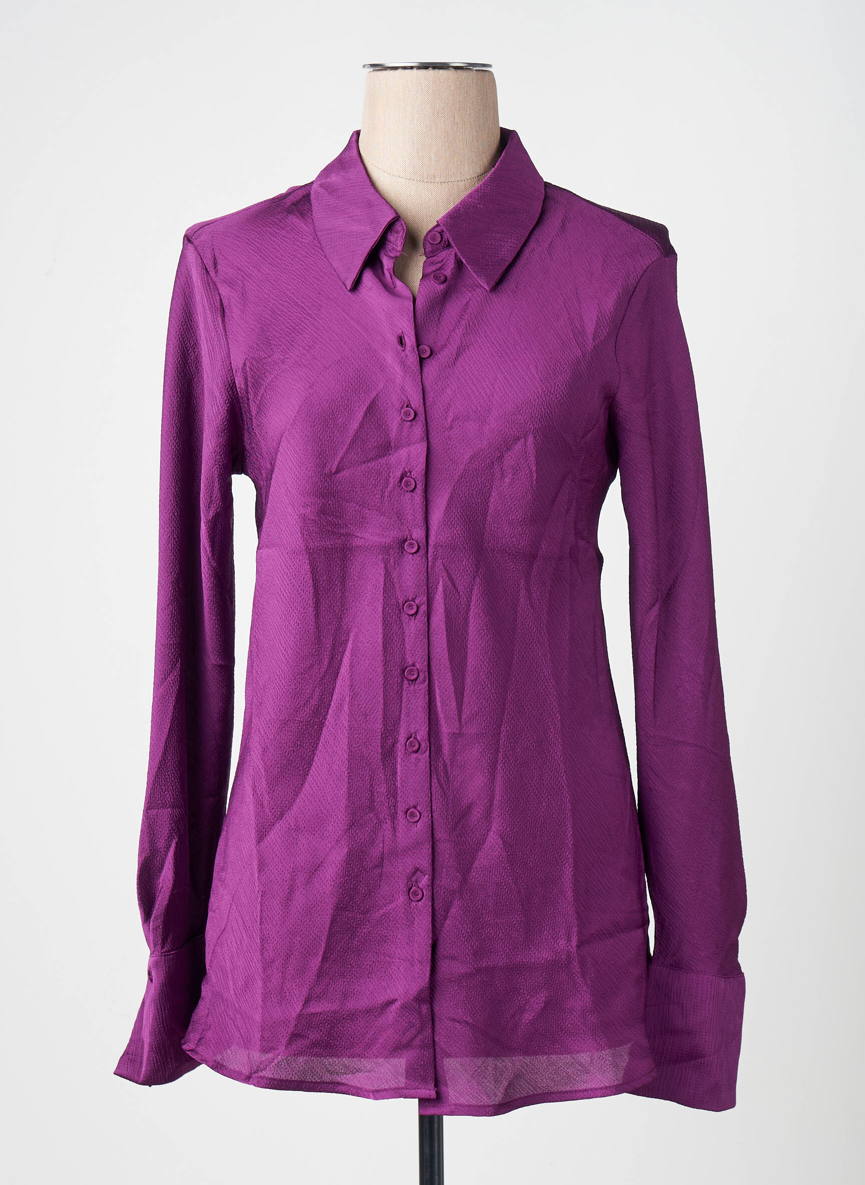 Moteriškas marškinys violetinis MANGO moteris
