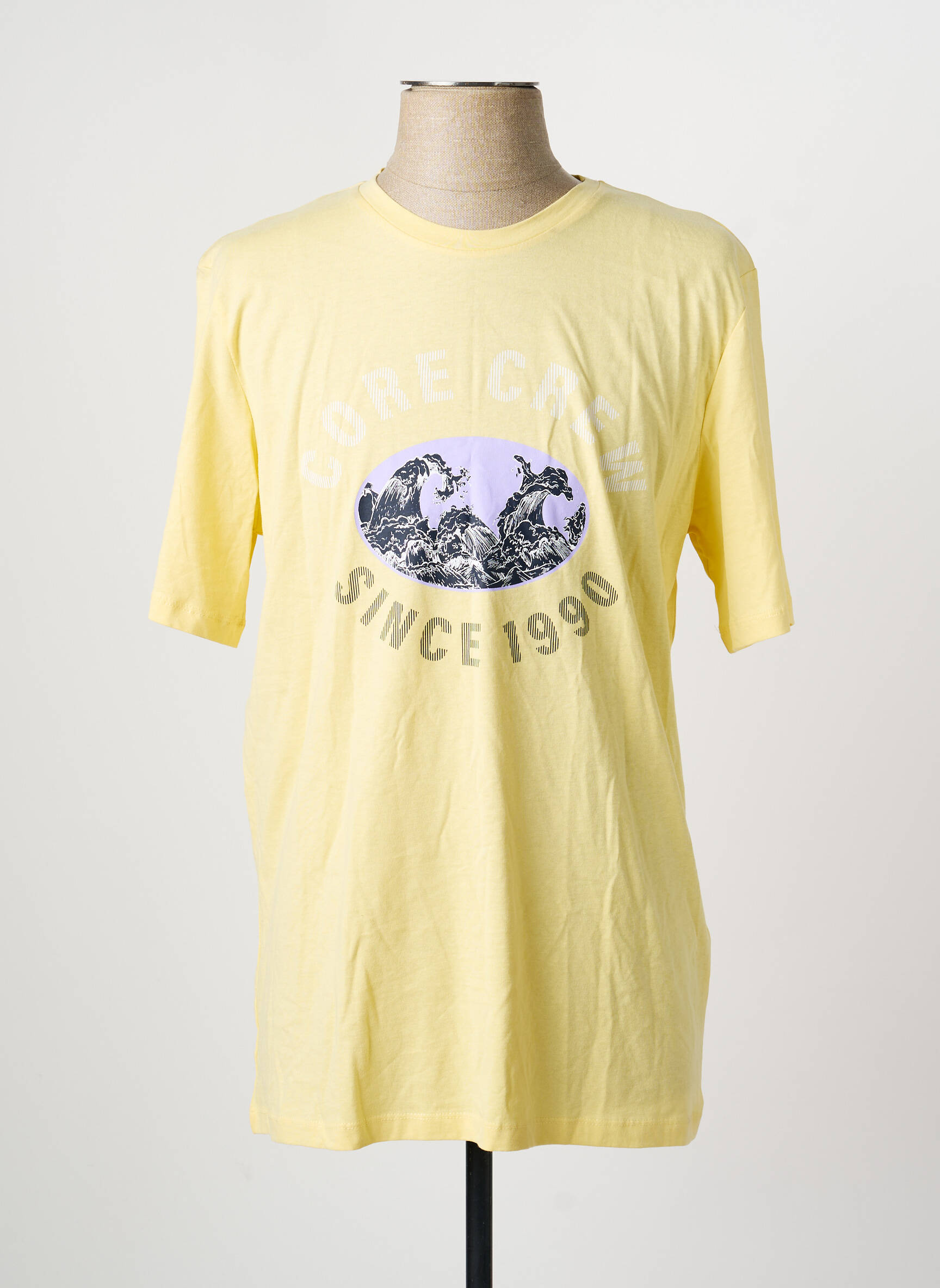 T-marškinys geltona JACK & JONES vyras