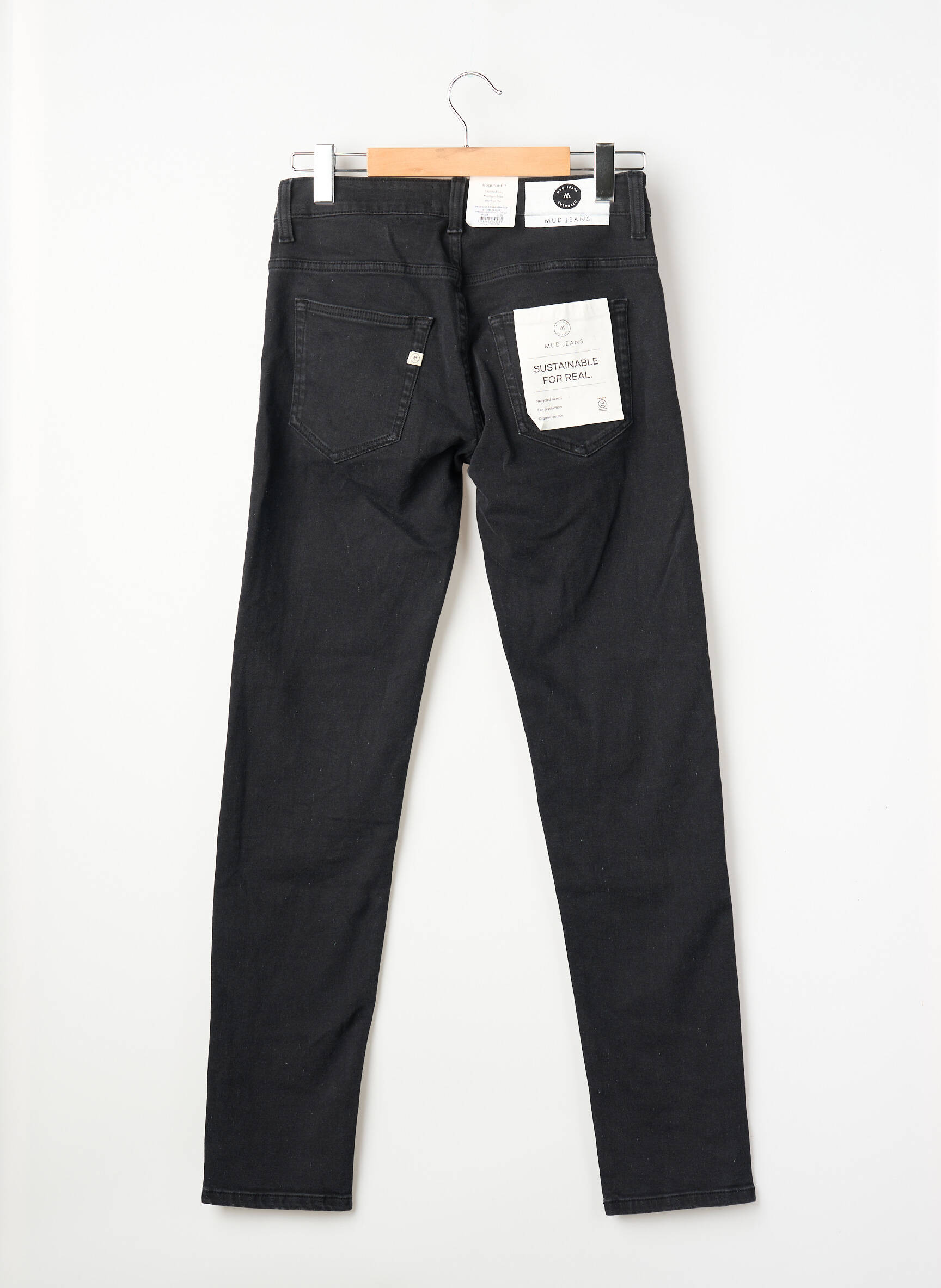 Tiesios kirpimo džinsai juodas MUD JEANS vyras