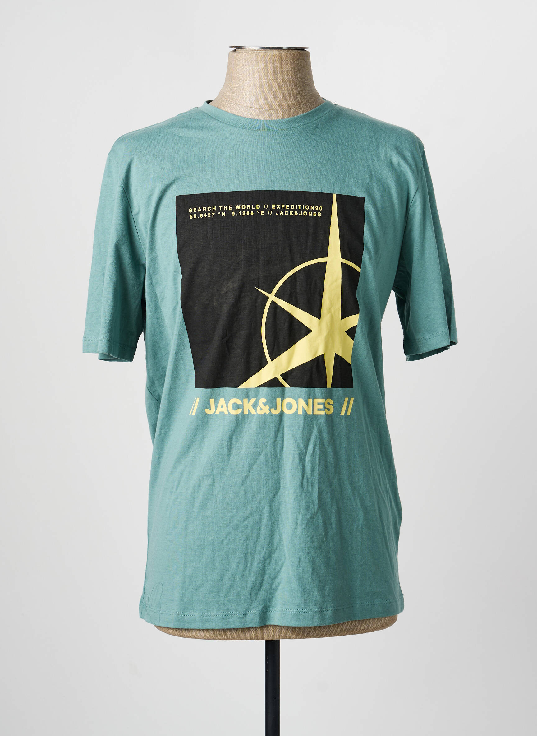 T-marškinys mėlyna JACK & JONES vyras