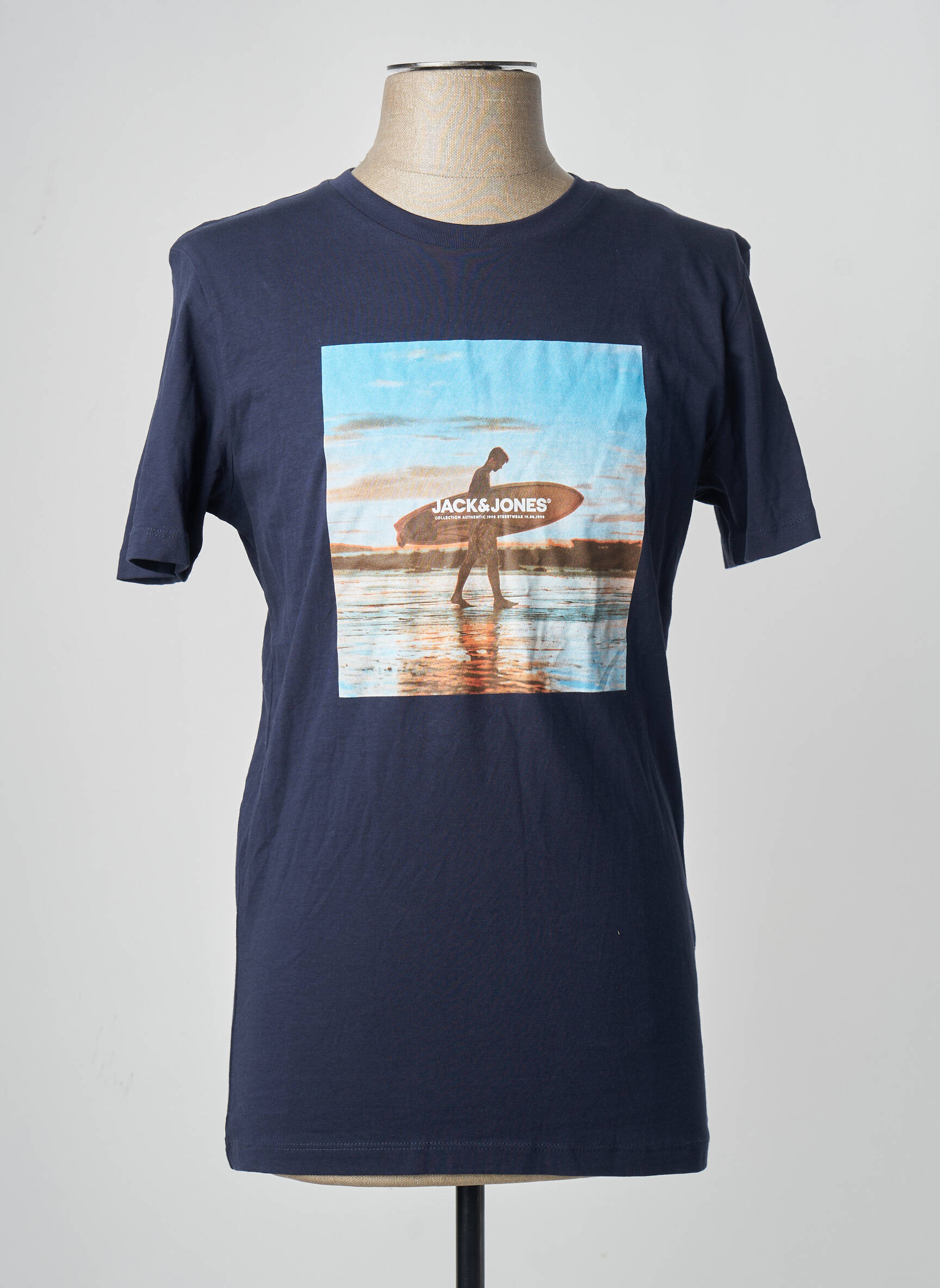 T-marškinys mėlyna JACK & JONES vyras