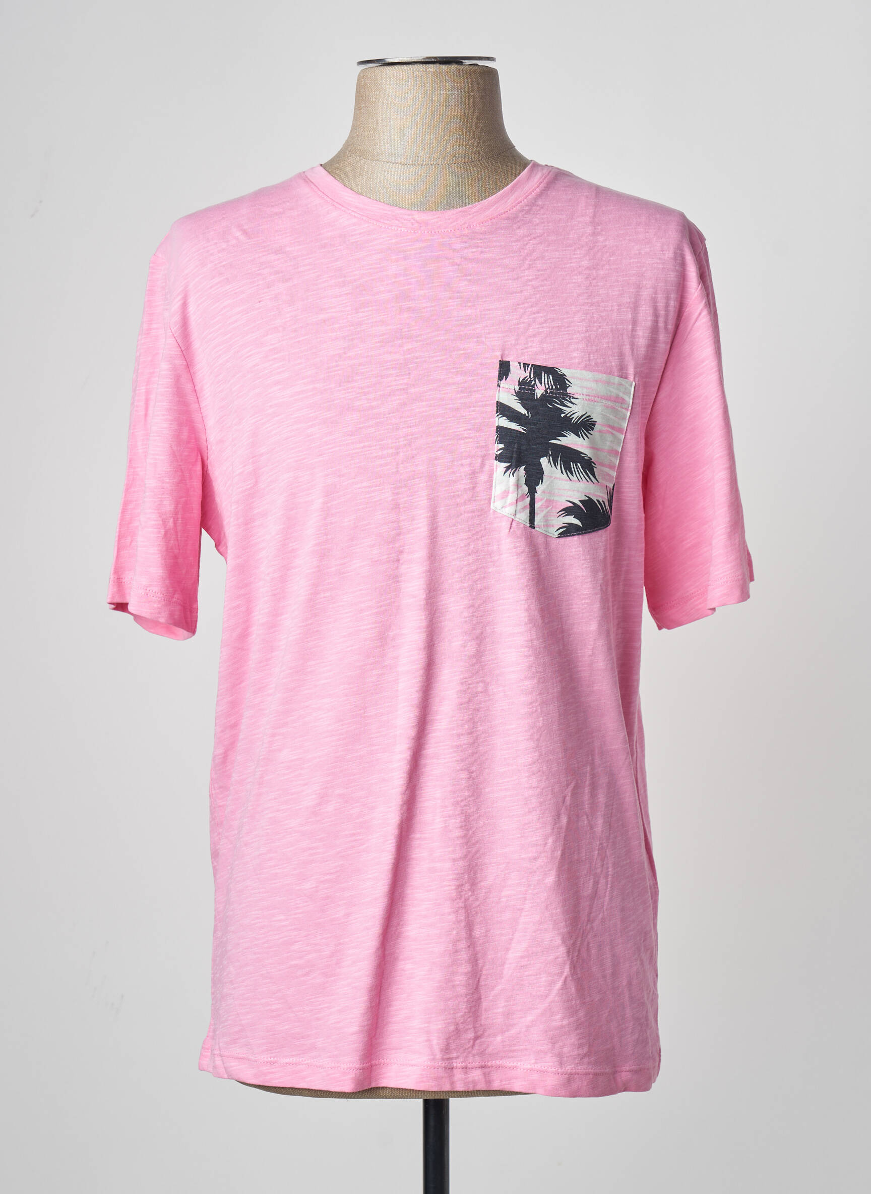 T-marškinys rožinė JACK & JONES vyras
