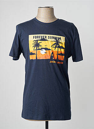T-marškinys mėlyna JACK & JONES vyras