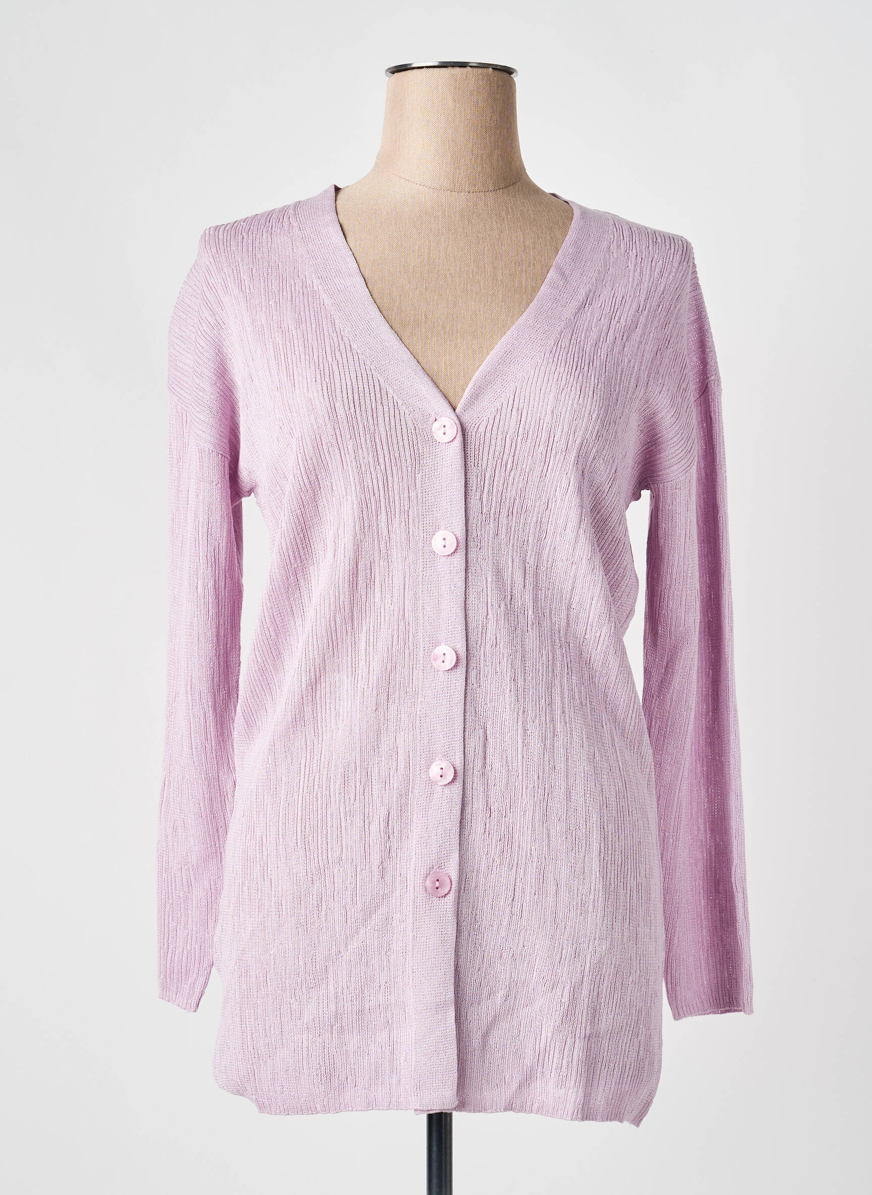 Ilgų rankovių liemenė violetinis MANGO moteris
