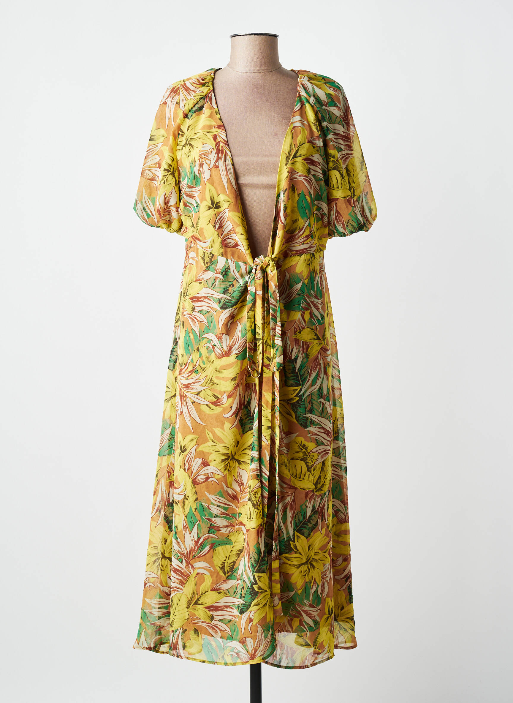 Kimono striukė geltona MANGO moteris