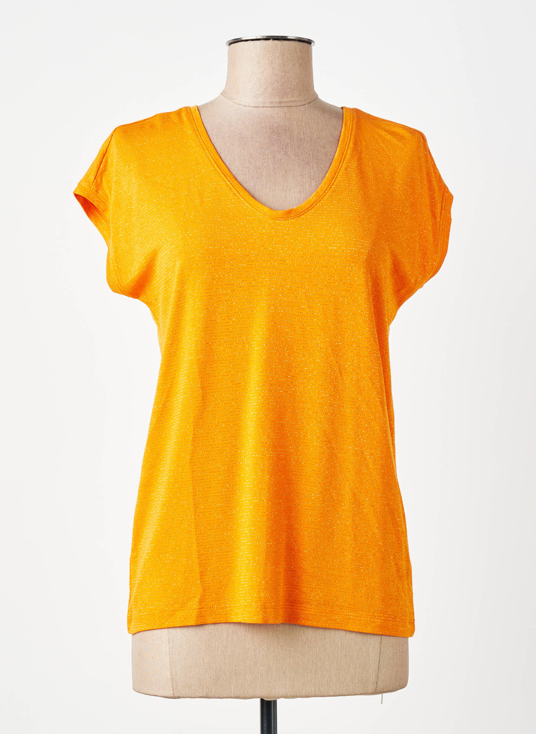 T-marškinys oranžinė PIECES moteris
