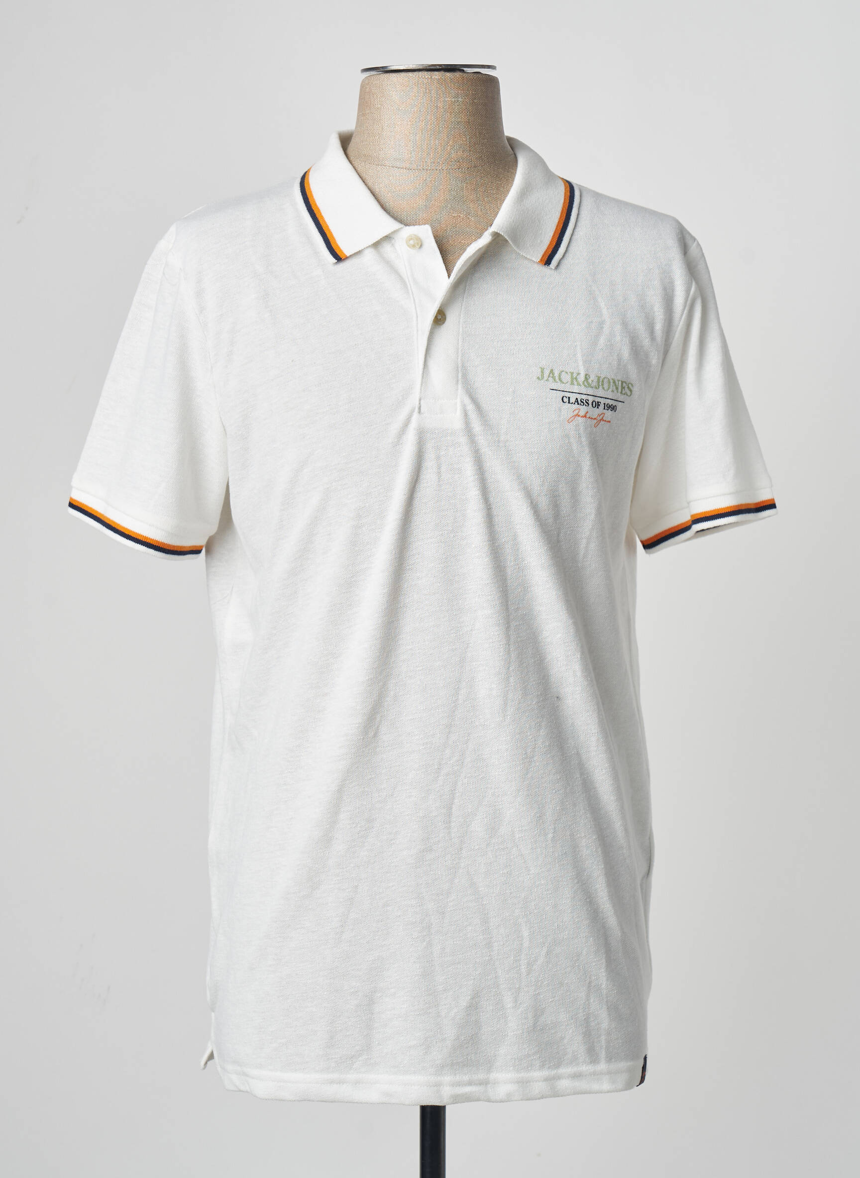 Polo baltas JACK & JONES vyras