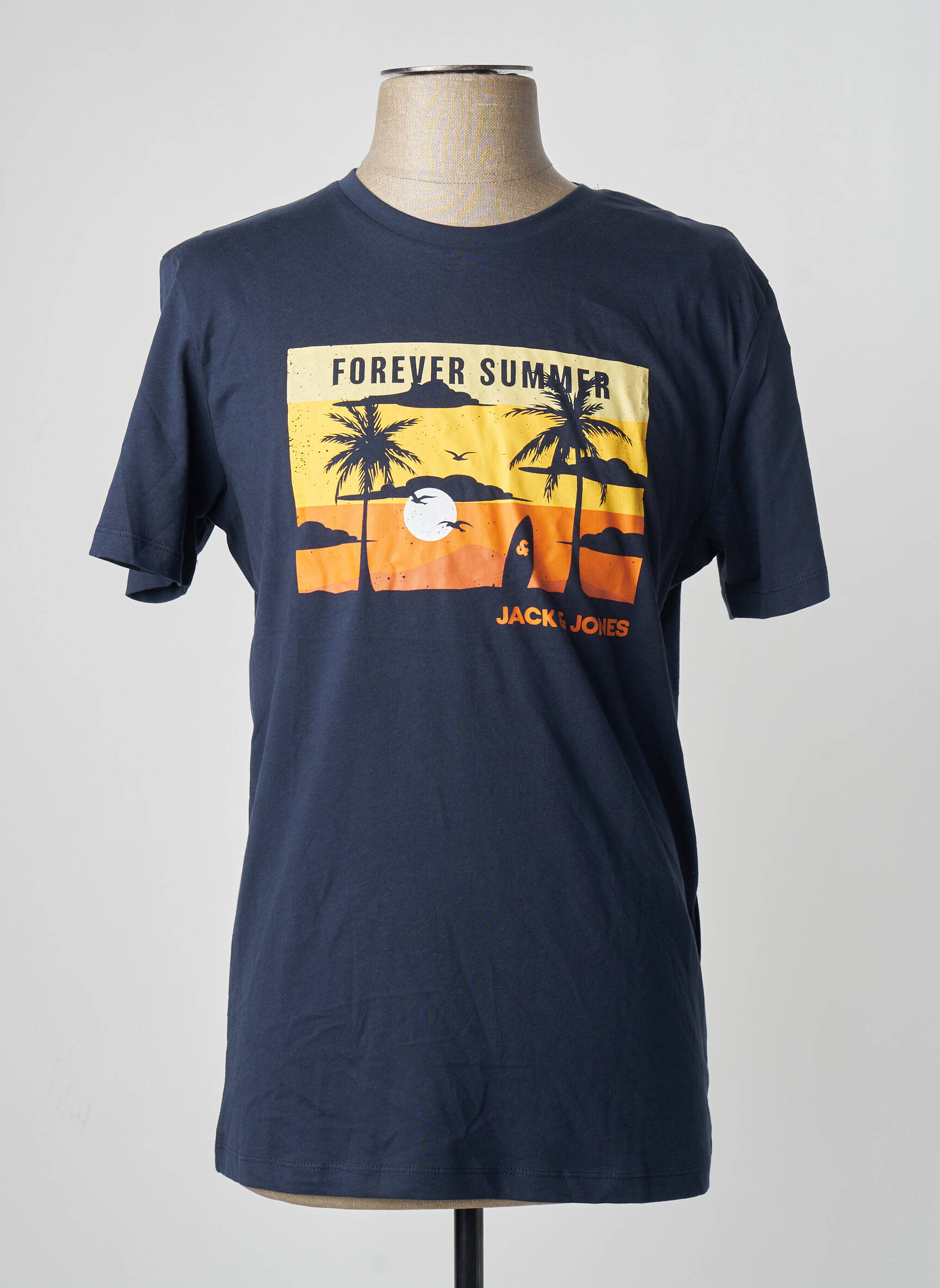 T-marškinys mėlyna JACK & JONES vyras