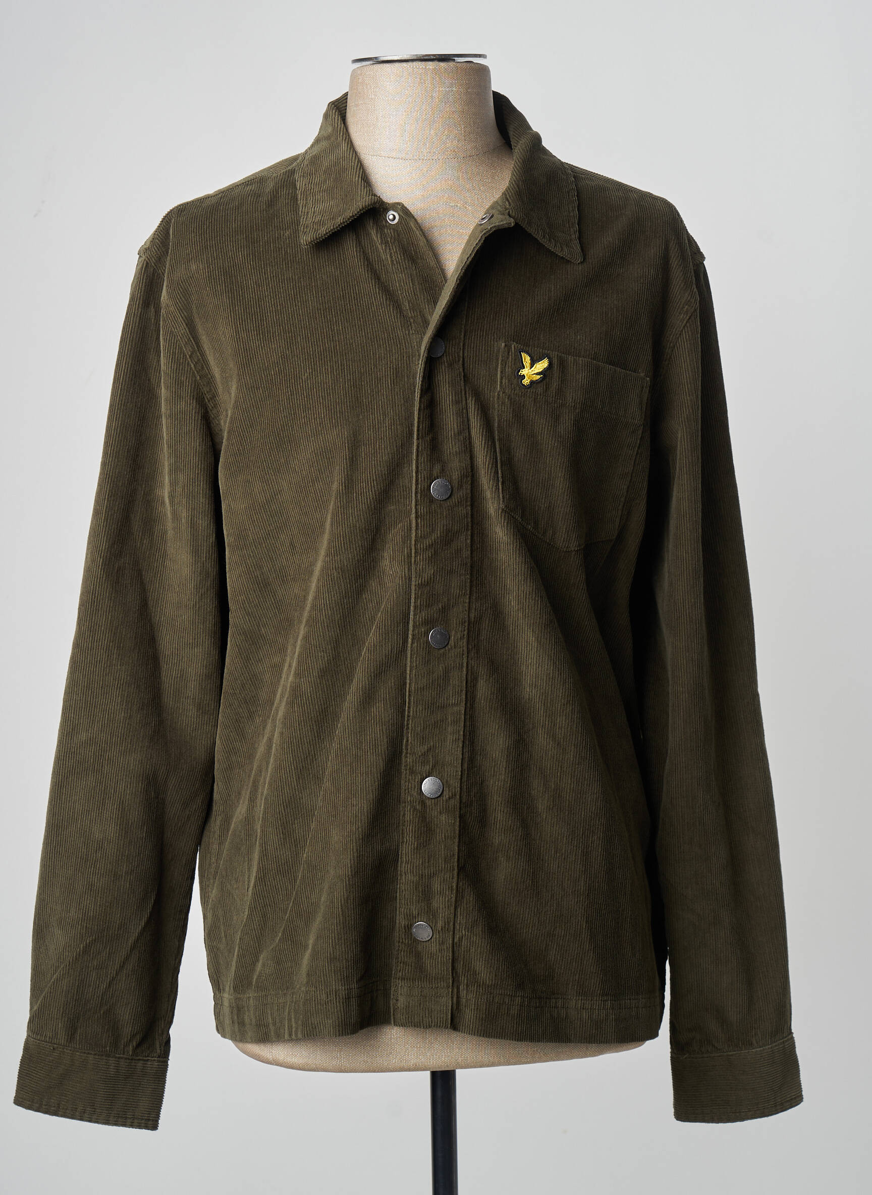 Ilgomis rankovėmis marškinys žalias LYLE & SCOTT vyras