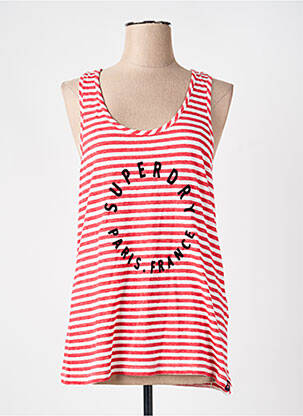 T-marškinys raudona SUPERDRY moteris
