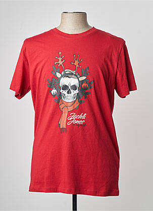T-marškinys raudona JACK & JONES vyras