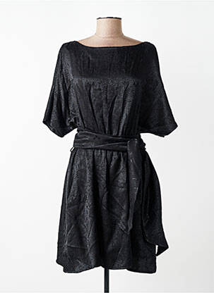 Pusilgių suknelė juodas ASTRID BLACK LABEL moteris