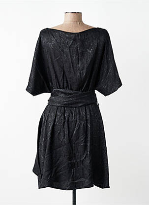 Pusilgių suknelė juodas ASTRID BLACK LABEL moteris