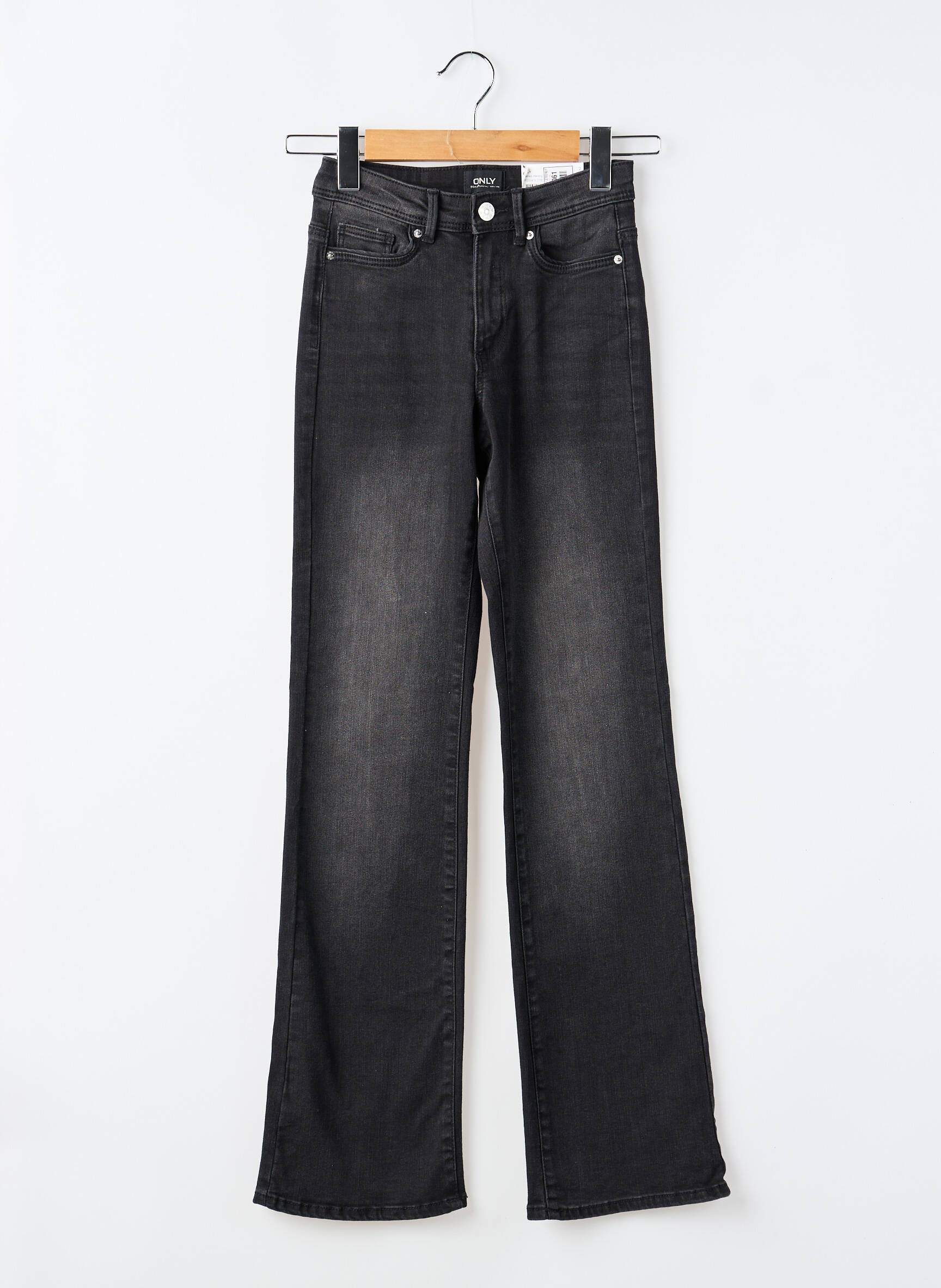 Bootcut džinsai juodas ONLY moteris
