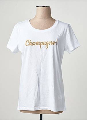 Viršūnė baltas MONSIEUR TSHIRT moteris