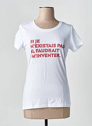 T-marškinys baltas MONSIEUR TSHIRT moteris