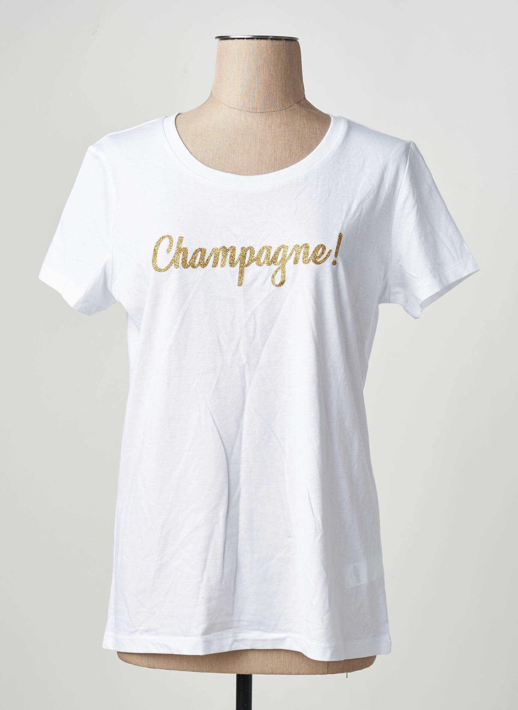 Viršūnė baltas MONSIEUR TSHIRT moteris