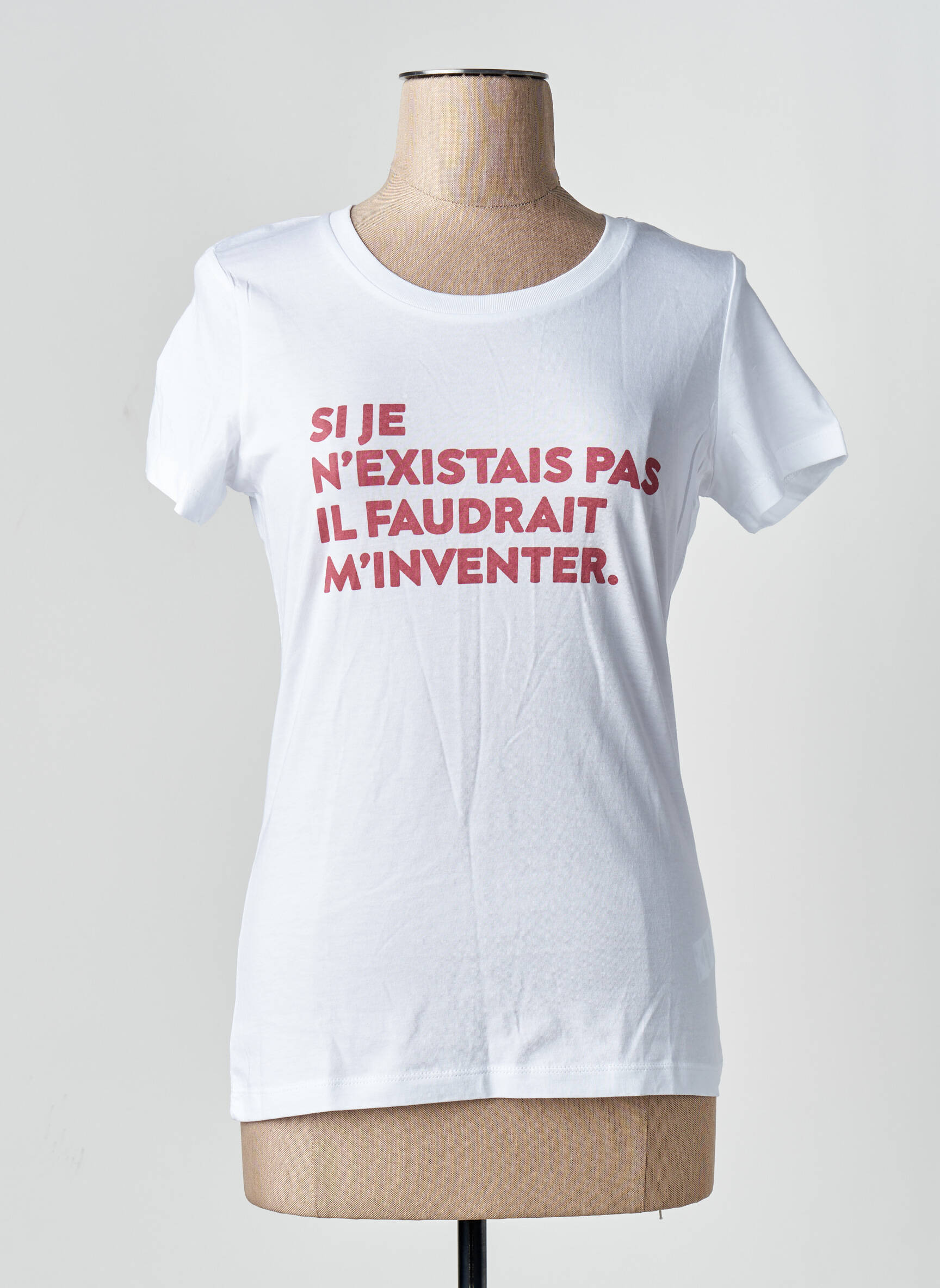 T-marškinys baltas MONSIEUR TSHIRT moteris