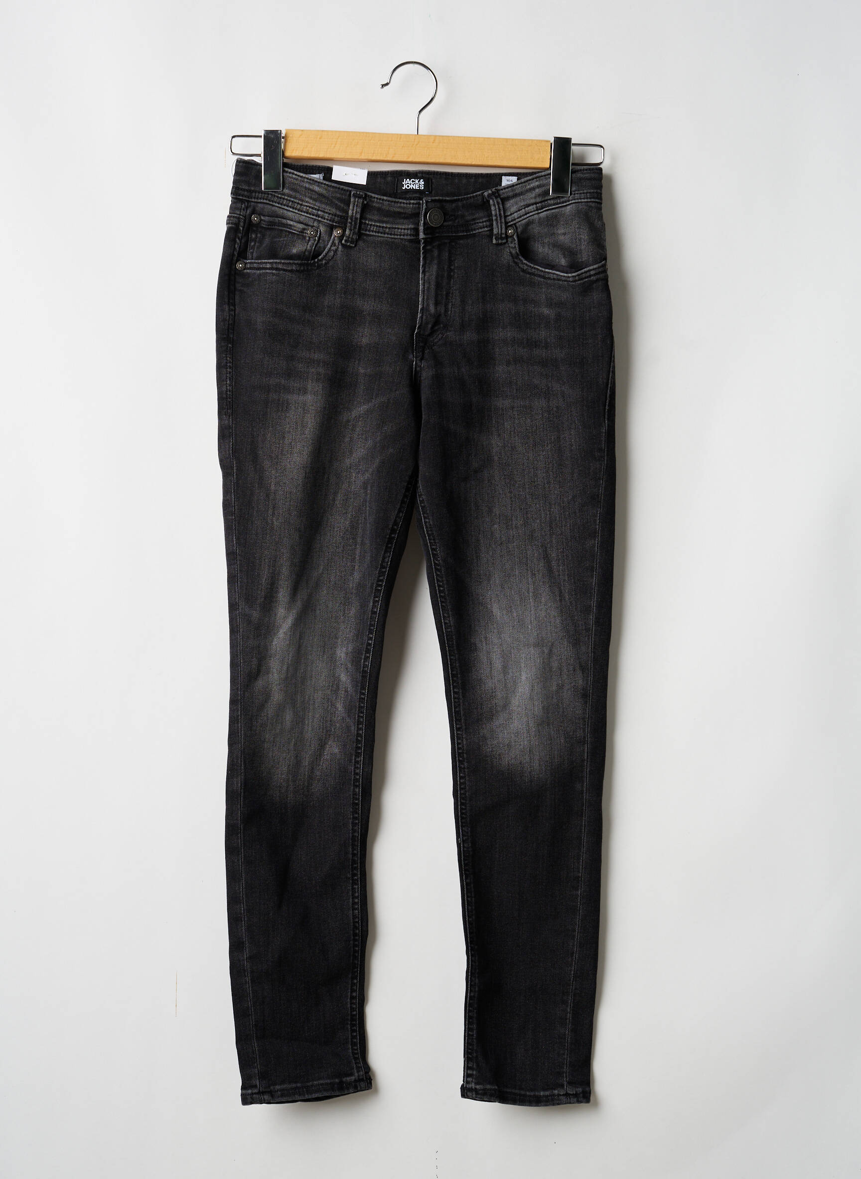 Lieknos džinsai juodas JACK & JONES berniukas