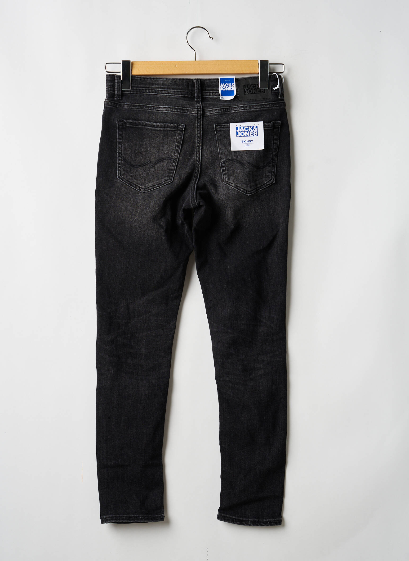 Lieknos džinsai juodas JACK & JONES berniukas