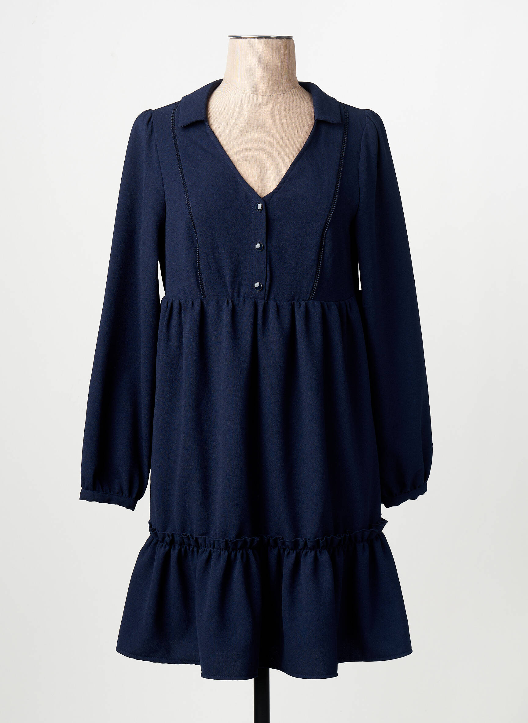 Pusilgių suknelė mėlyna NAF NAF moteris