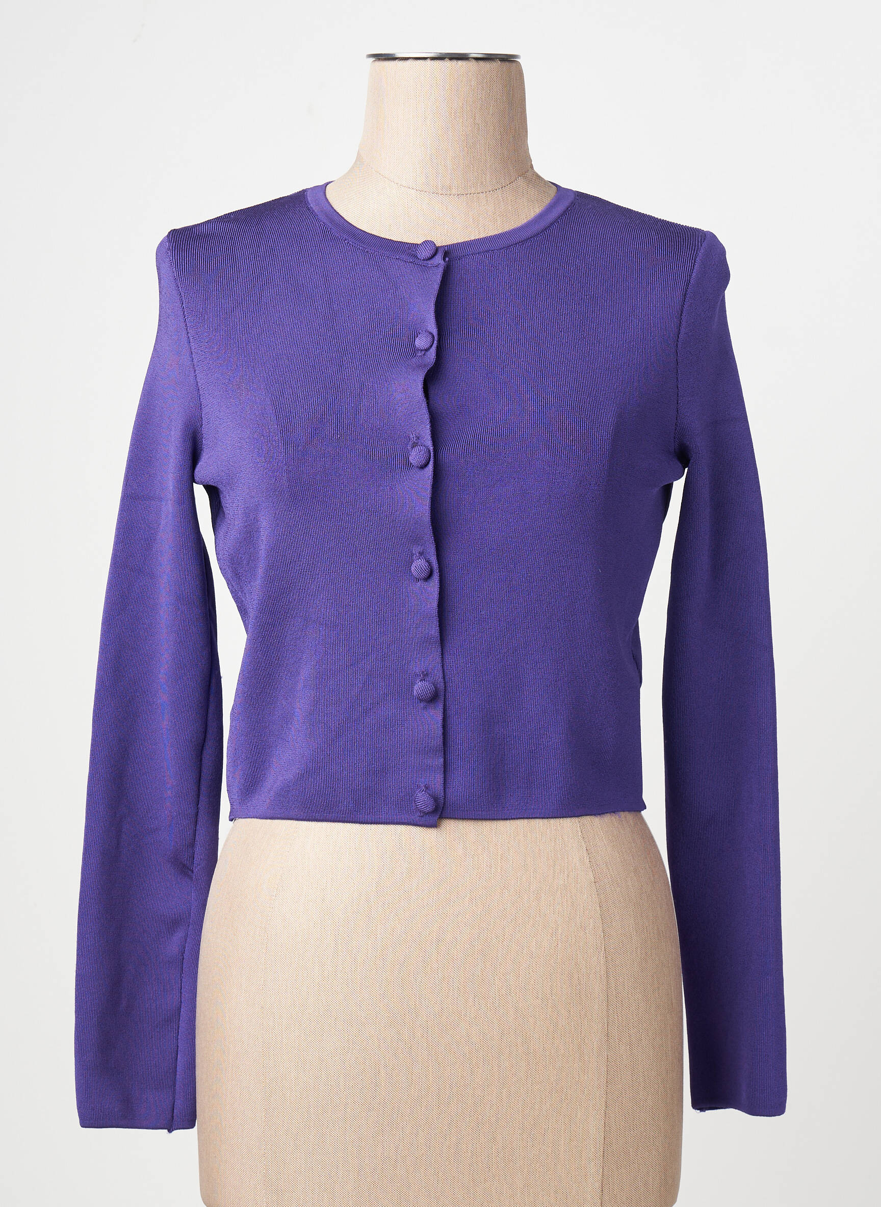 Ilgų rankovių liemenė violetinis MANGO moteris