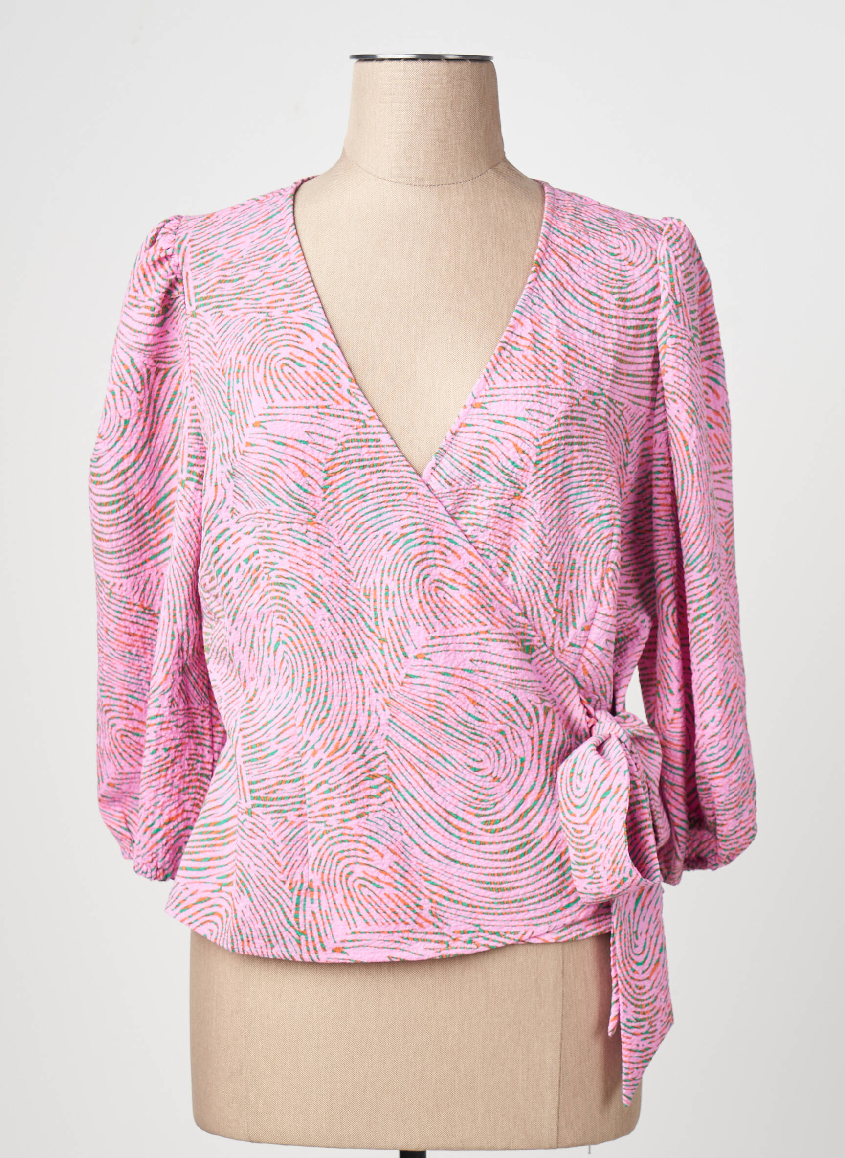 Moteriškas marškinys 3/4 rankovės rožinė VERO MODA moteris