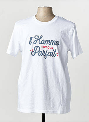 T-marškinys baltas MONSIEUR TSHIRT vyras