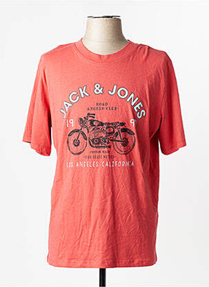 T-marškinys raudona JACK & JONES vyras