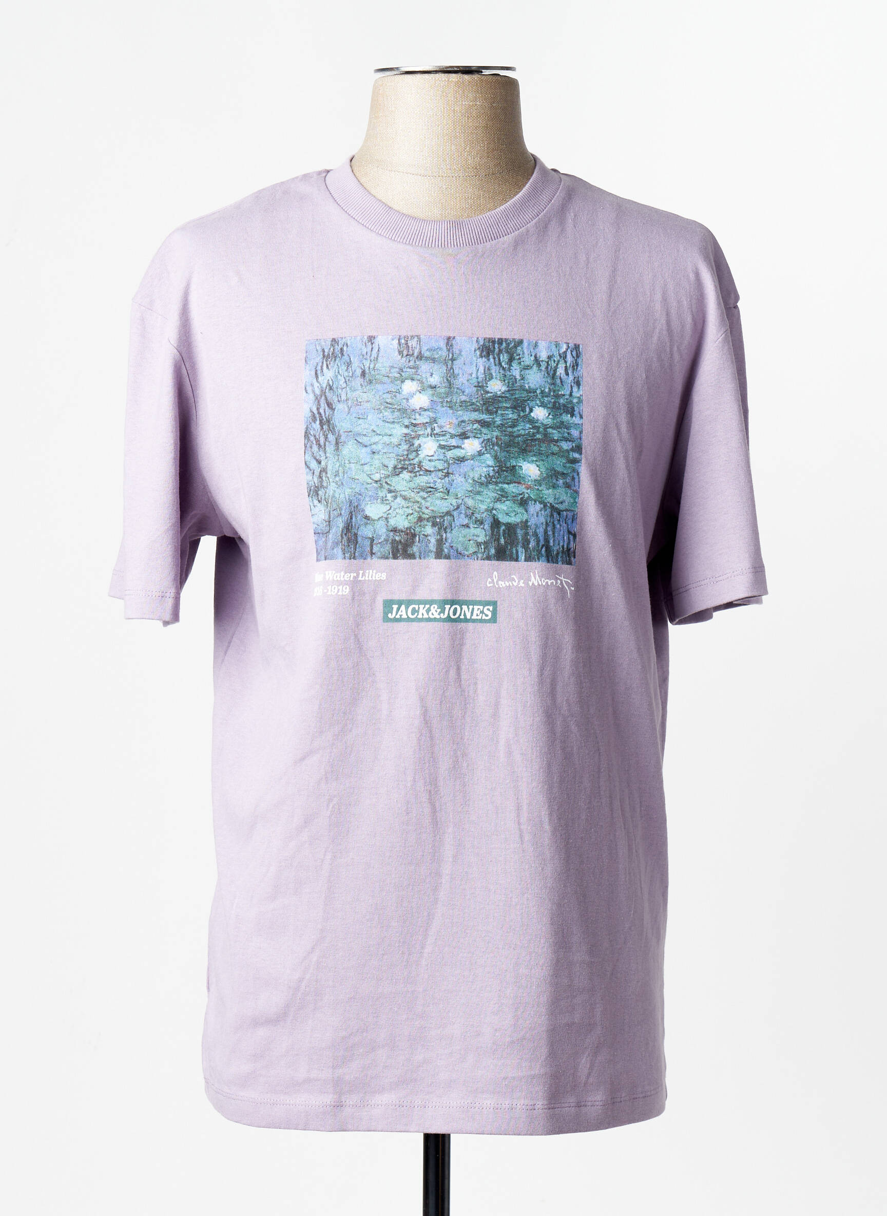 T-marškinys violetinis JACK & JONES vyras