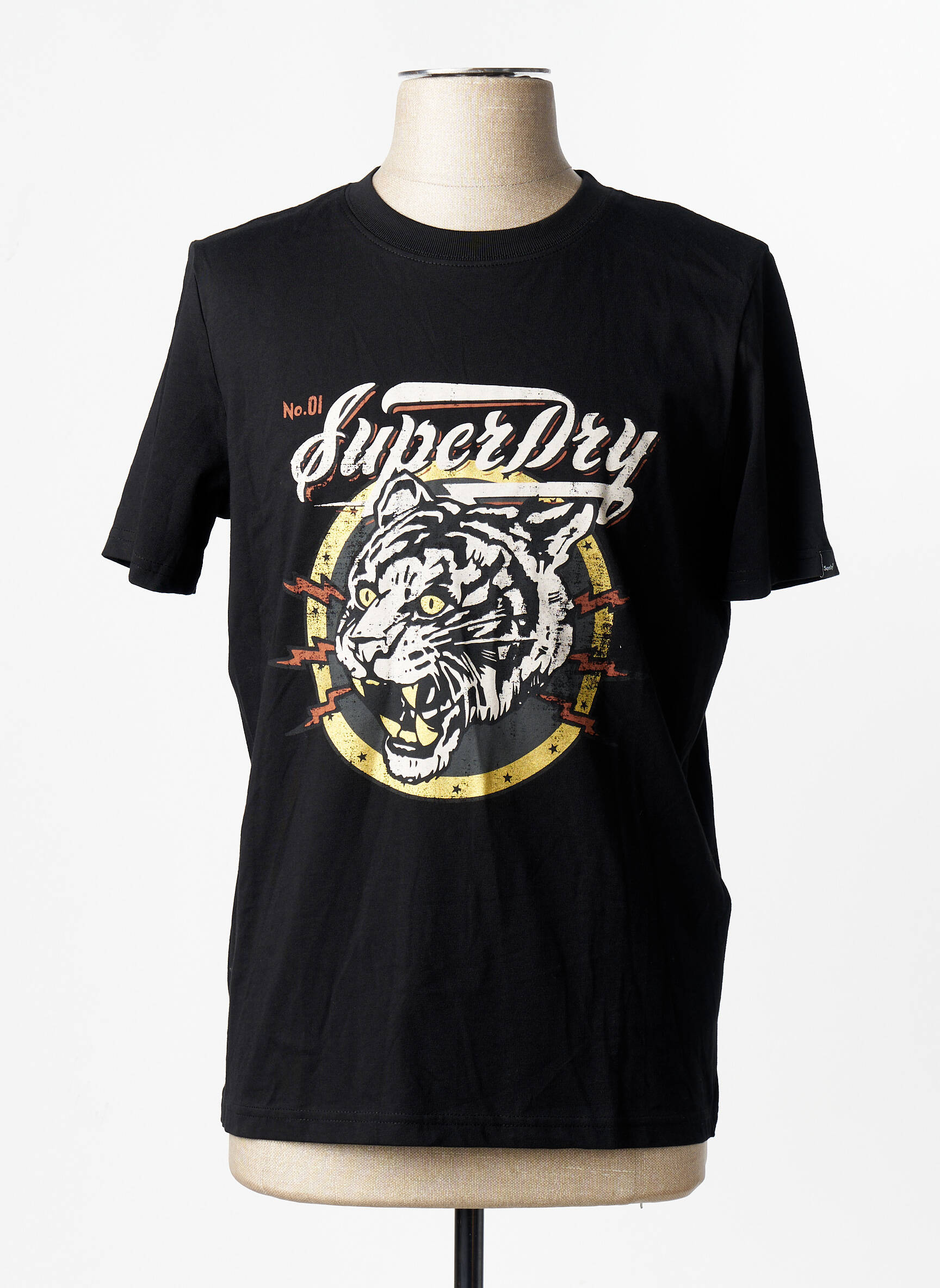 T-marškinys juodas SUPERDRY moteris
