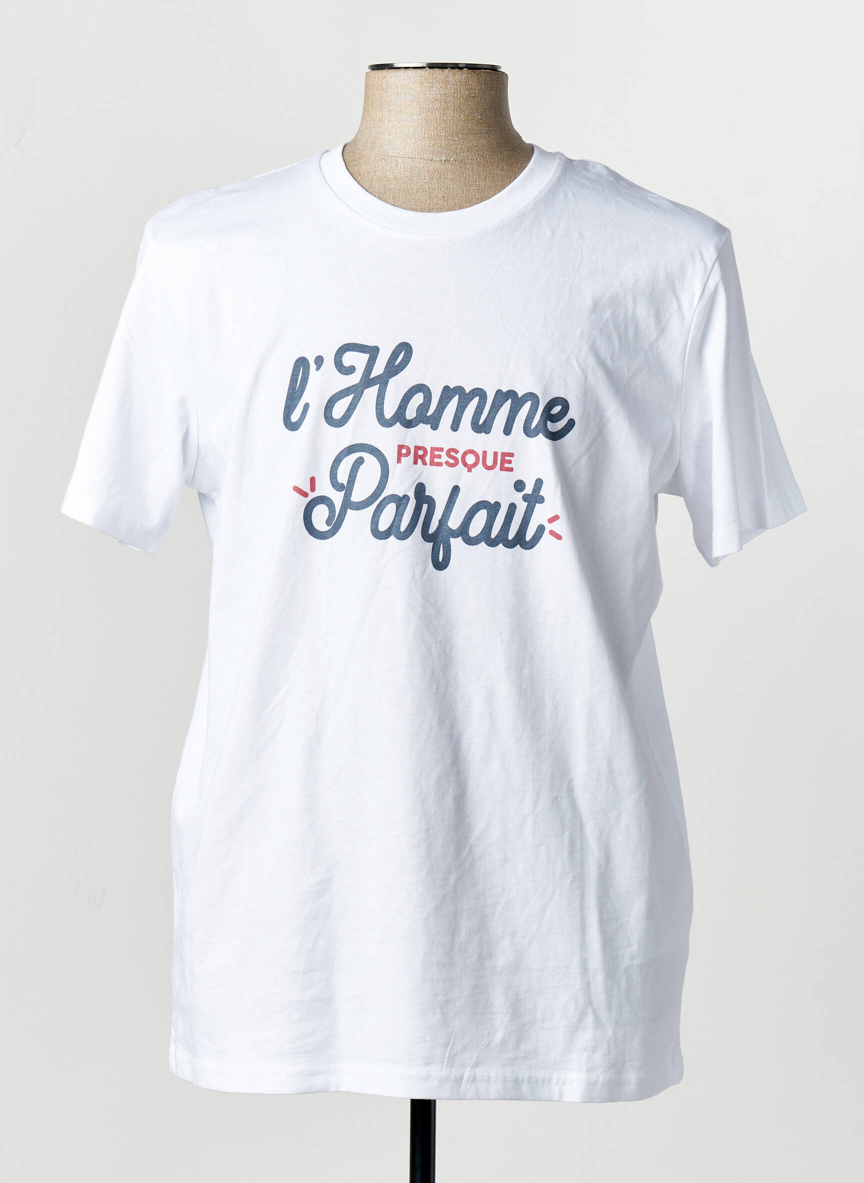 T-marškinys baltas MONSIEUR TSHIRT vyras
