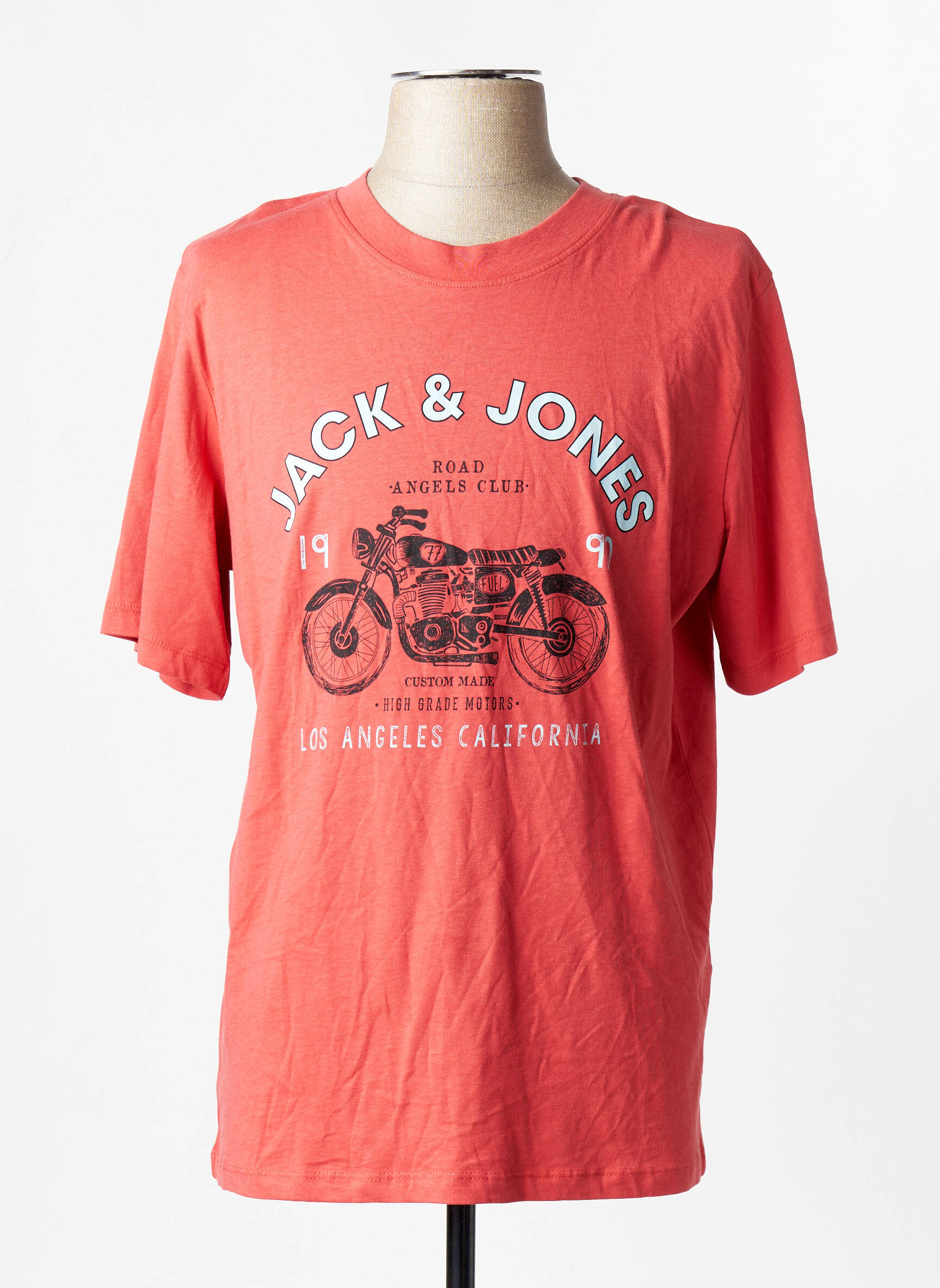 T-marškinys raudona JACK & JONES vyras