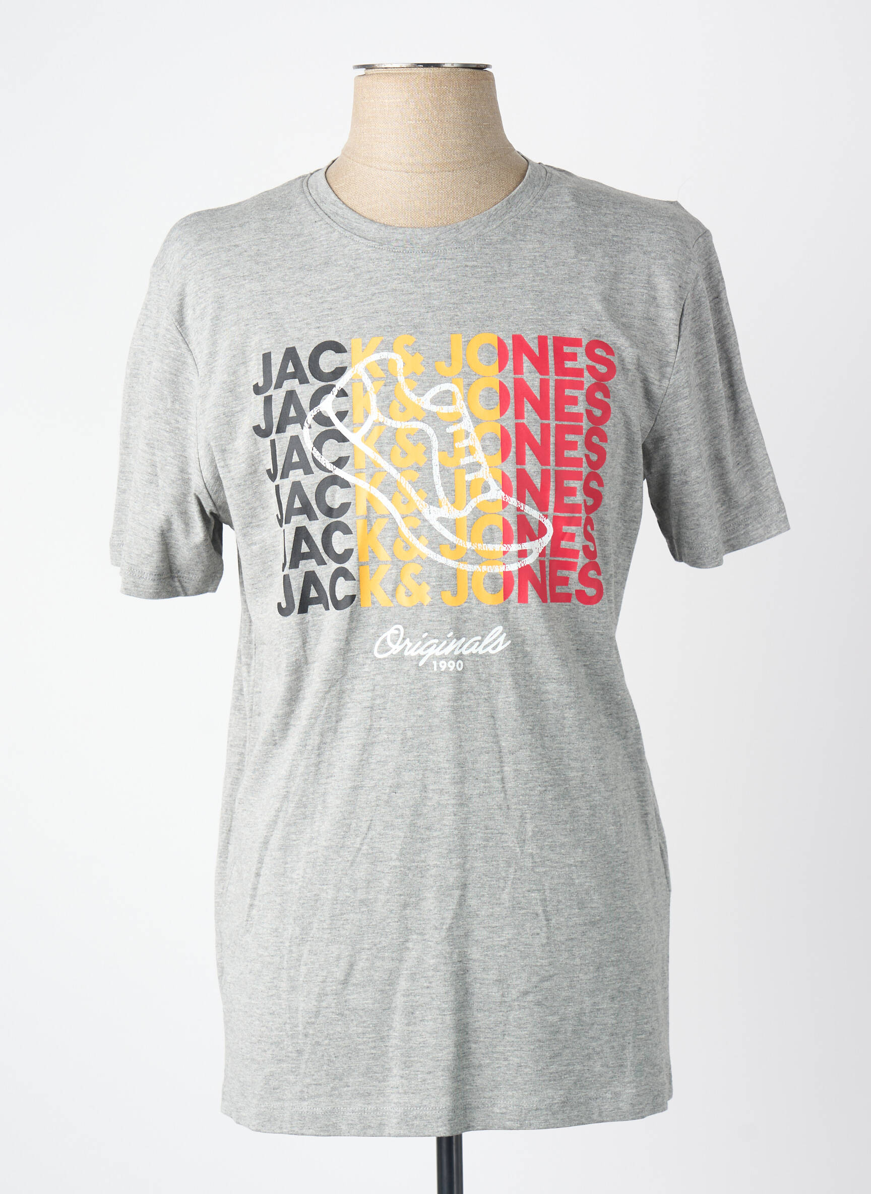 T-marškinys pilka JACK & JONES vyras