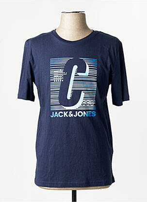 T-marškinys apvalus kaklas mėlyna JACK & JONES vyras