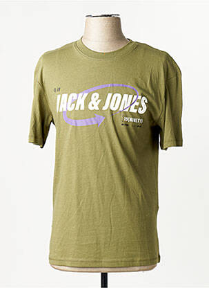 T-marškinys apvalus kaklas žalias JACK & JONES vyras
