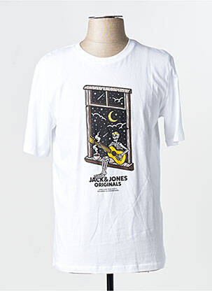 T-marškinys baltas JACK & JONES vyras