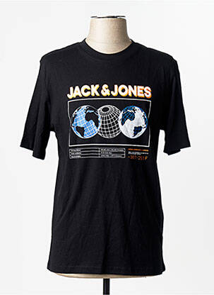 T-marškinys apvalus kaklas juodas JACK & JONES vyras