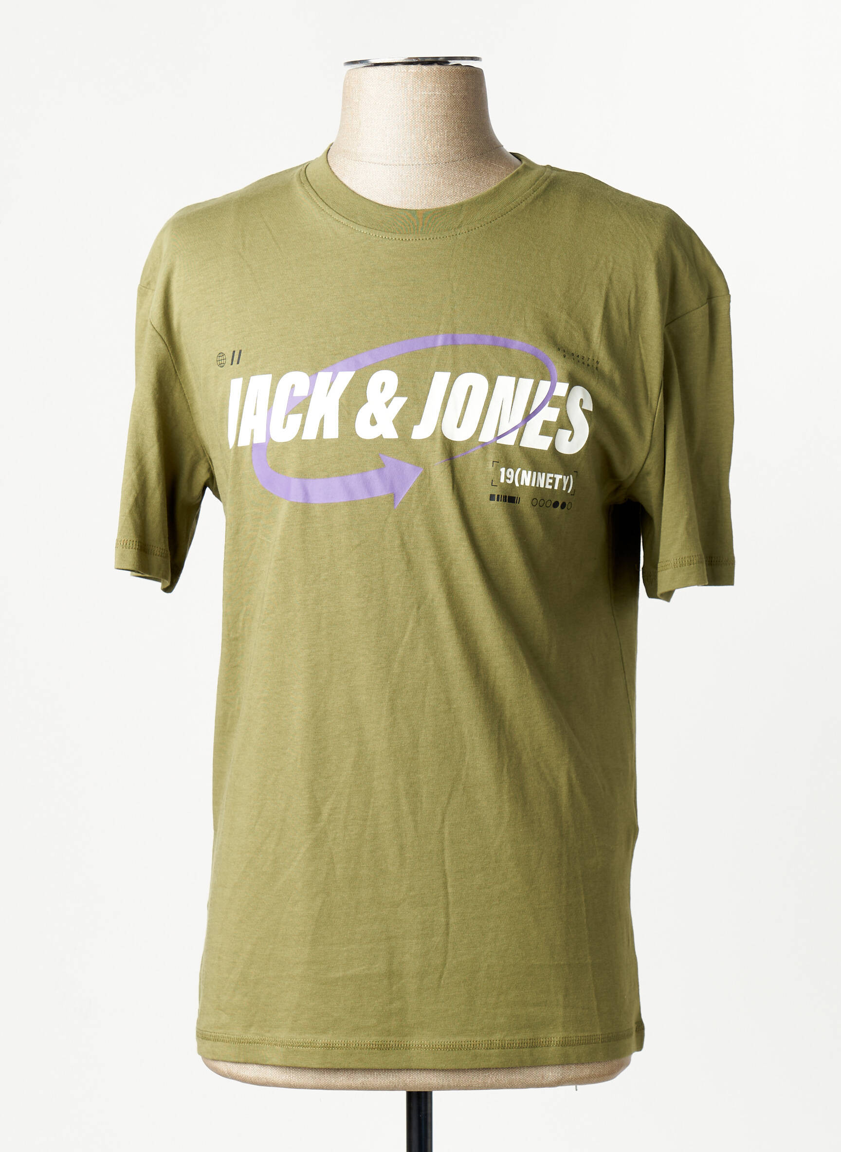 T-marškinys apvalus kaklas žalias JACK & JONES vyras
