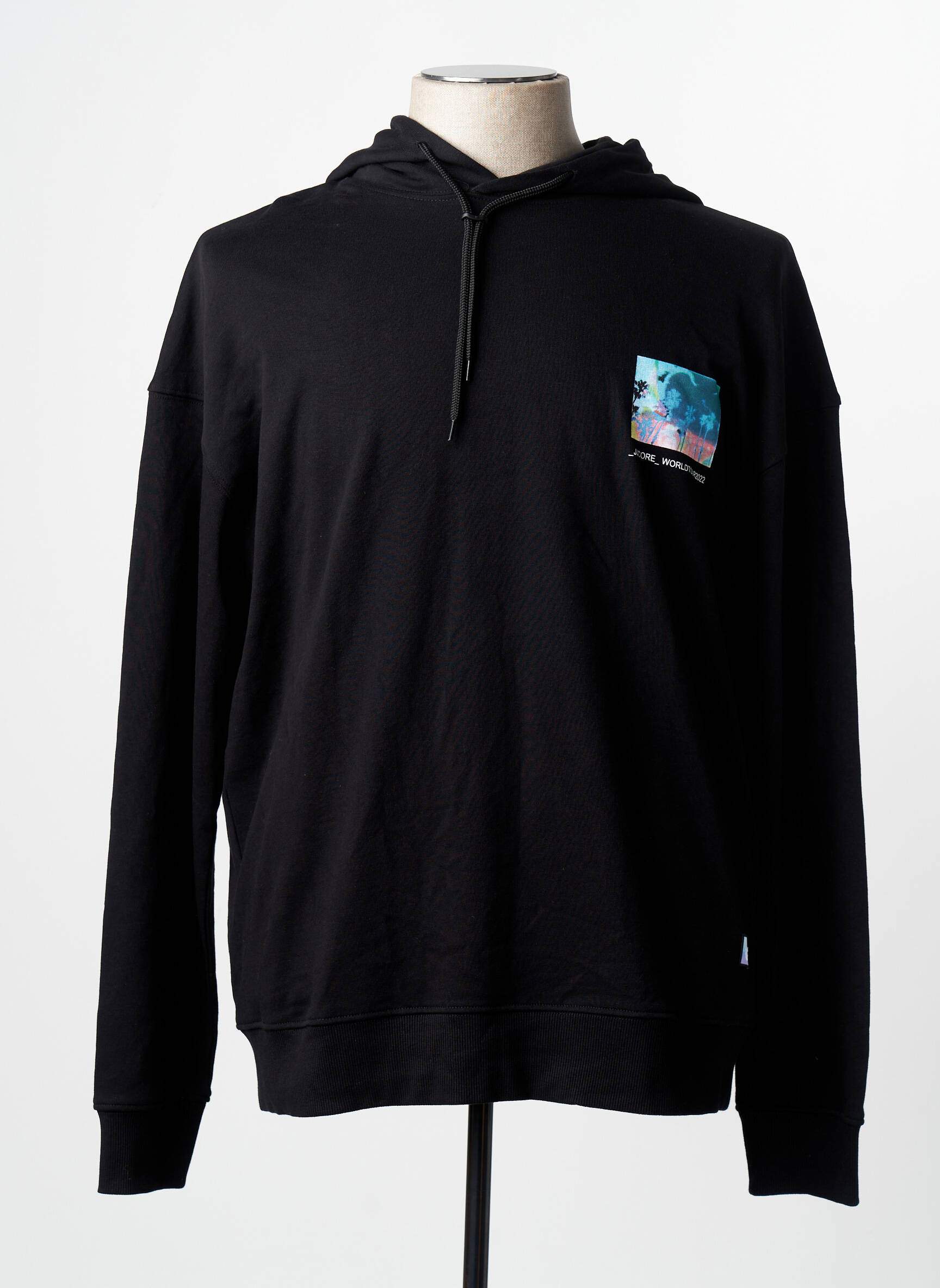 Kapišonas ilgos rankovės ilgos rankovės juodas JACK & JONES vyras