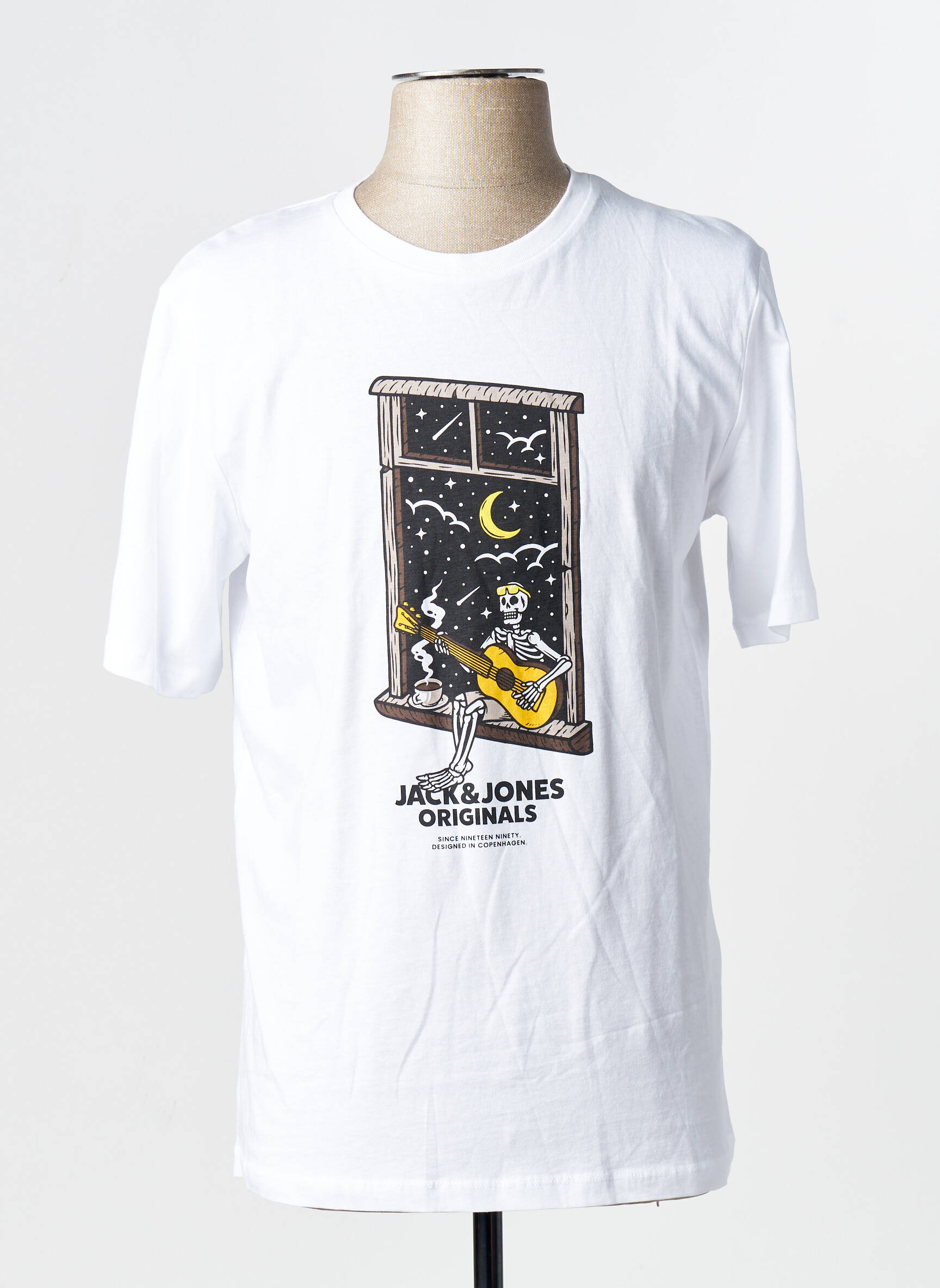 T-marškinys baltas JACK & JONES vyras