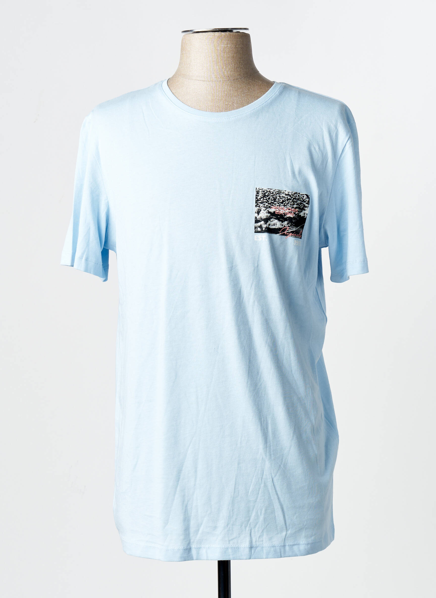 T-marškinys mėlyna JACK & JONES vyras