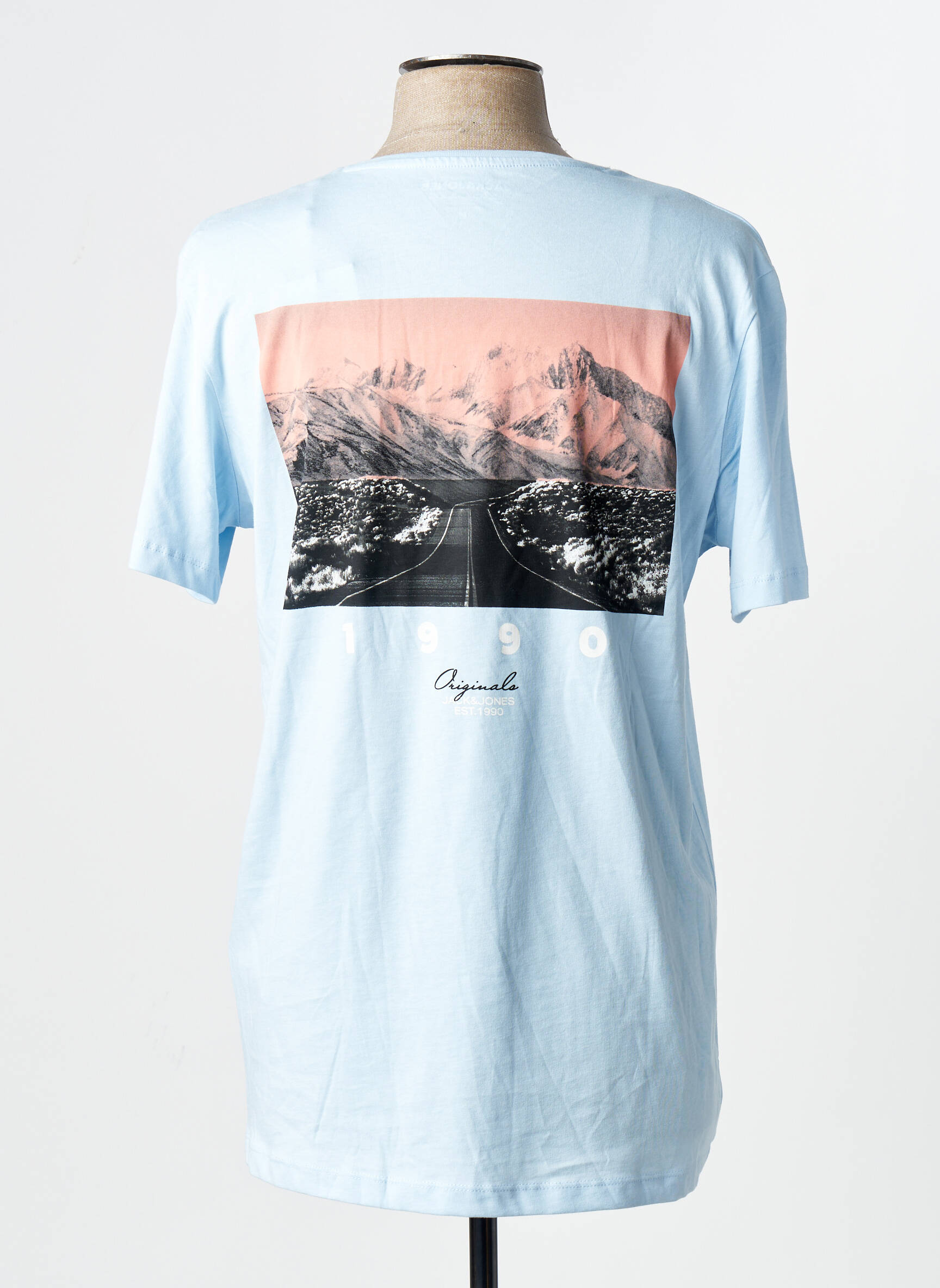 T-marškinys mėlyna JACK & JONES vyras