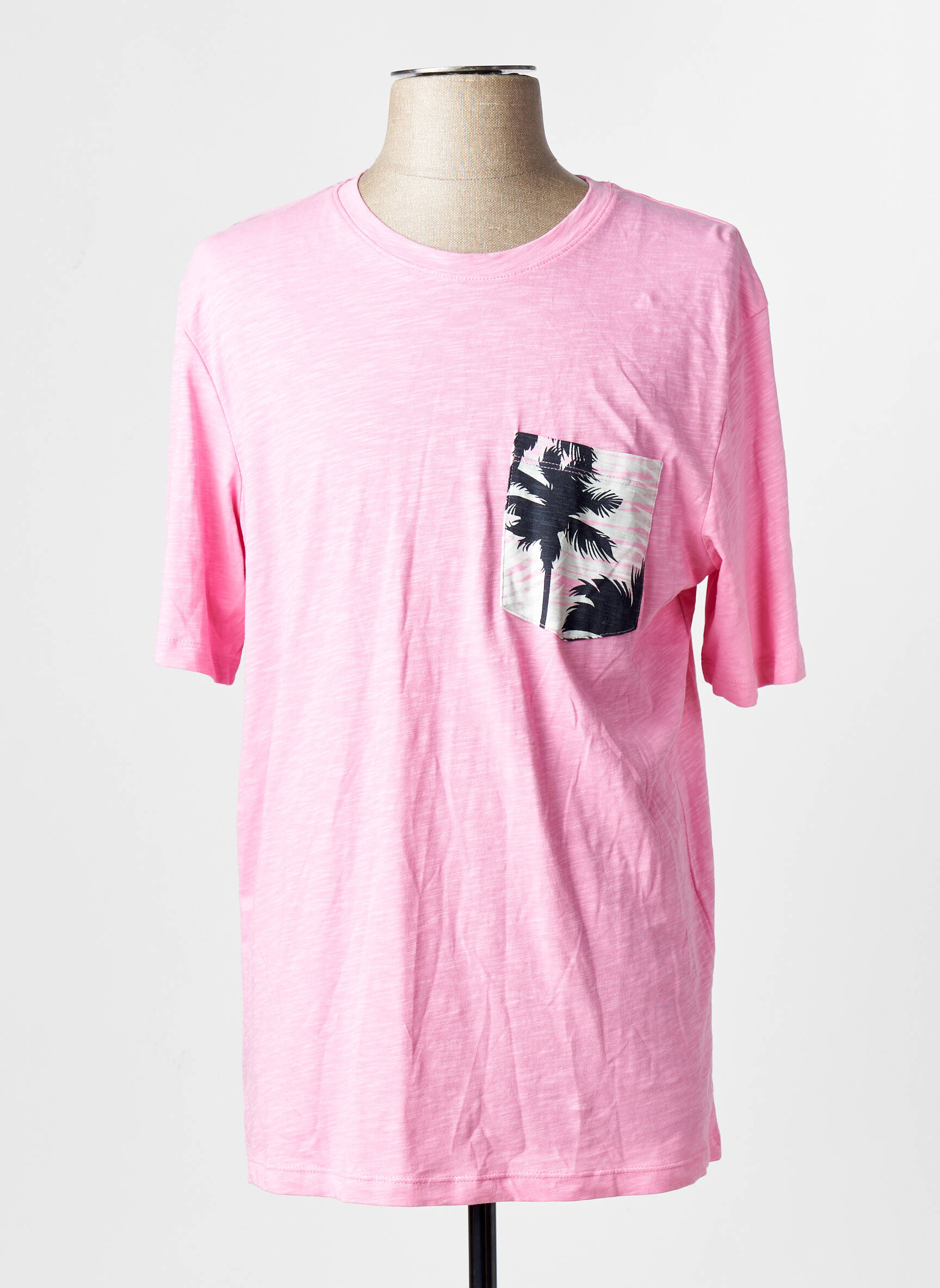 T-marškinys rožinė JACK & JONES vyras