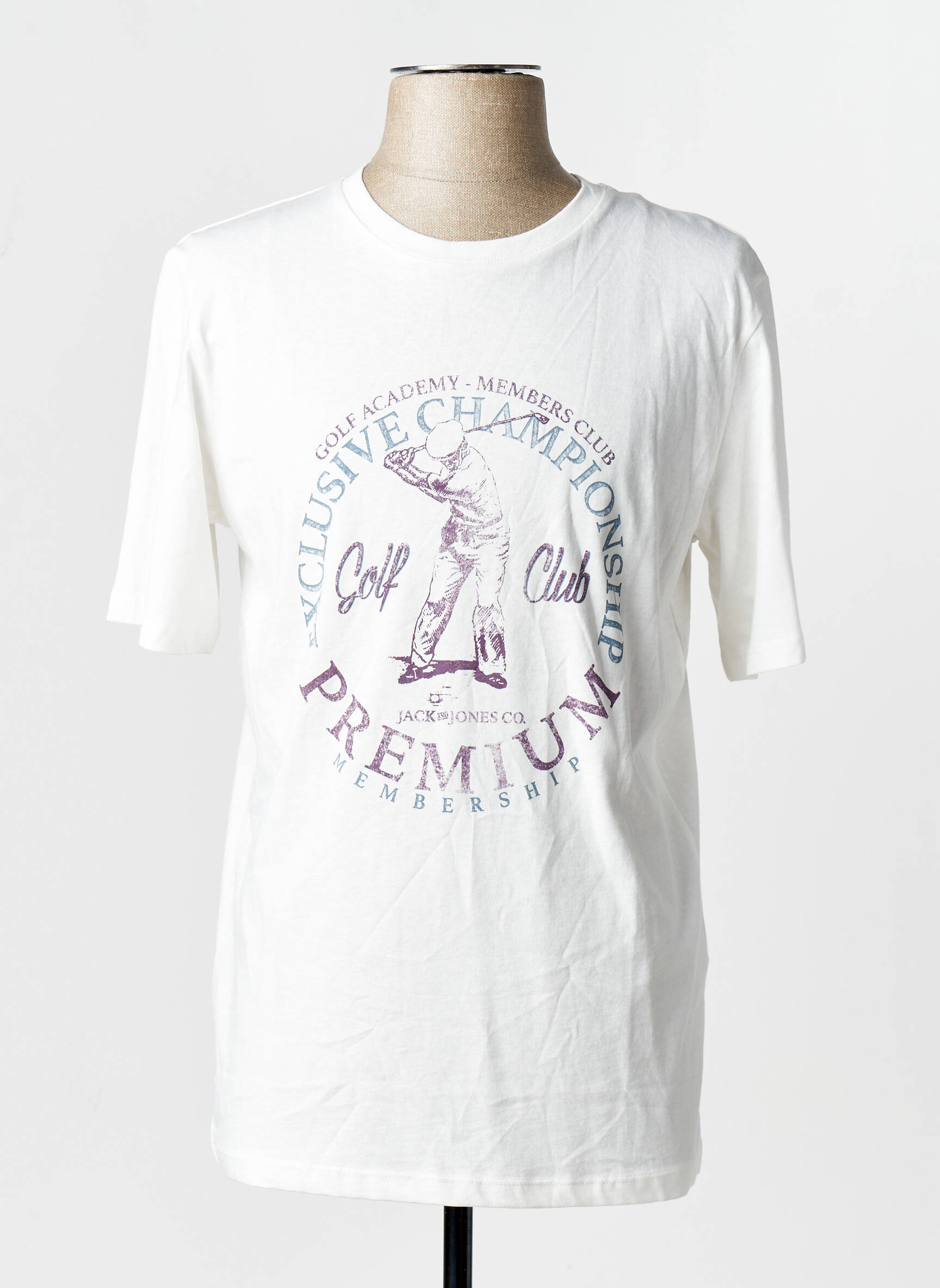 T-marškinys baltas JACK & JONES vyras
