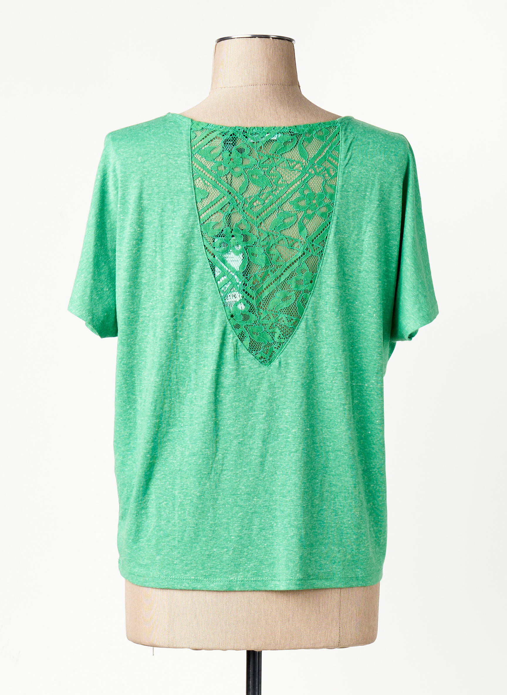 T-marškinys tiesi kirpimas žalias VERO MODA moteris