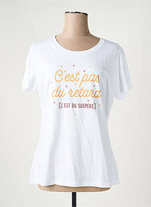T-marškinys baltas MONSIEUR TSHIRT moteris