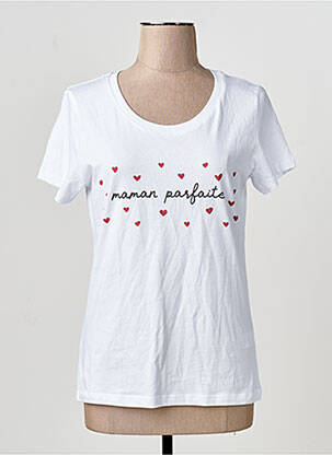 T-marškinys baltas MONSIEUR TSHIRT moteris