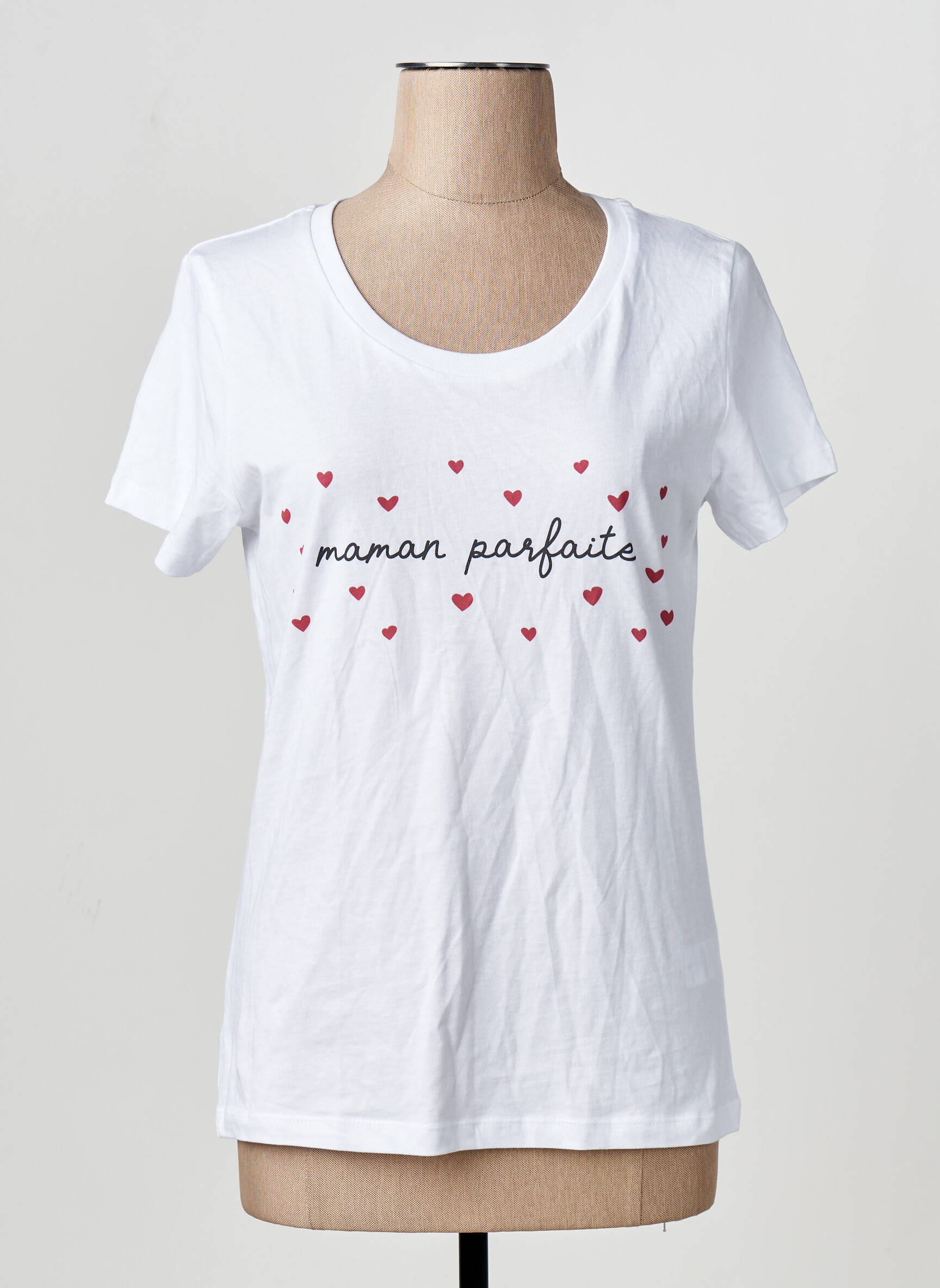 T-marškinys baltas MONSIEUR TSHIRT moteris